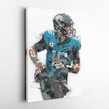 Load image into Gallery viewer, Trevor Lawrence Canvas Art – Jacksonville Jaguars Wall Decor
