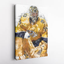 Load image into Gallery viewer, Juuse Saros Canvas Art – Nashville Predators Wall Decor
