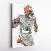 Load image into Gallery viewer, Deshaun Watson Canvas Art – Cleveland Browns Wall Decor
