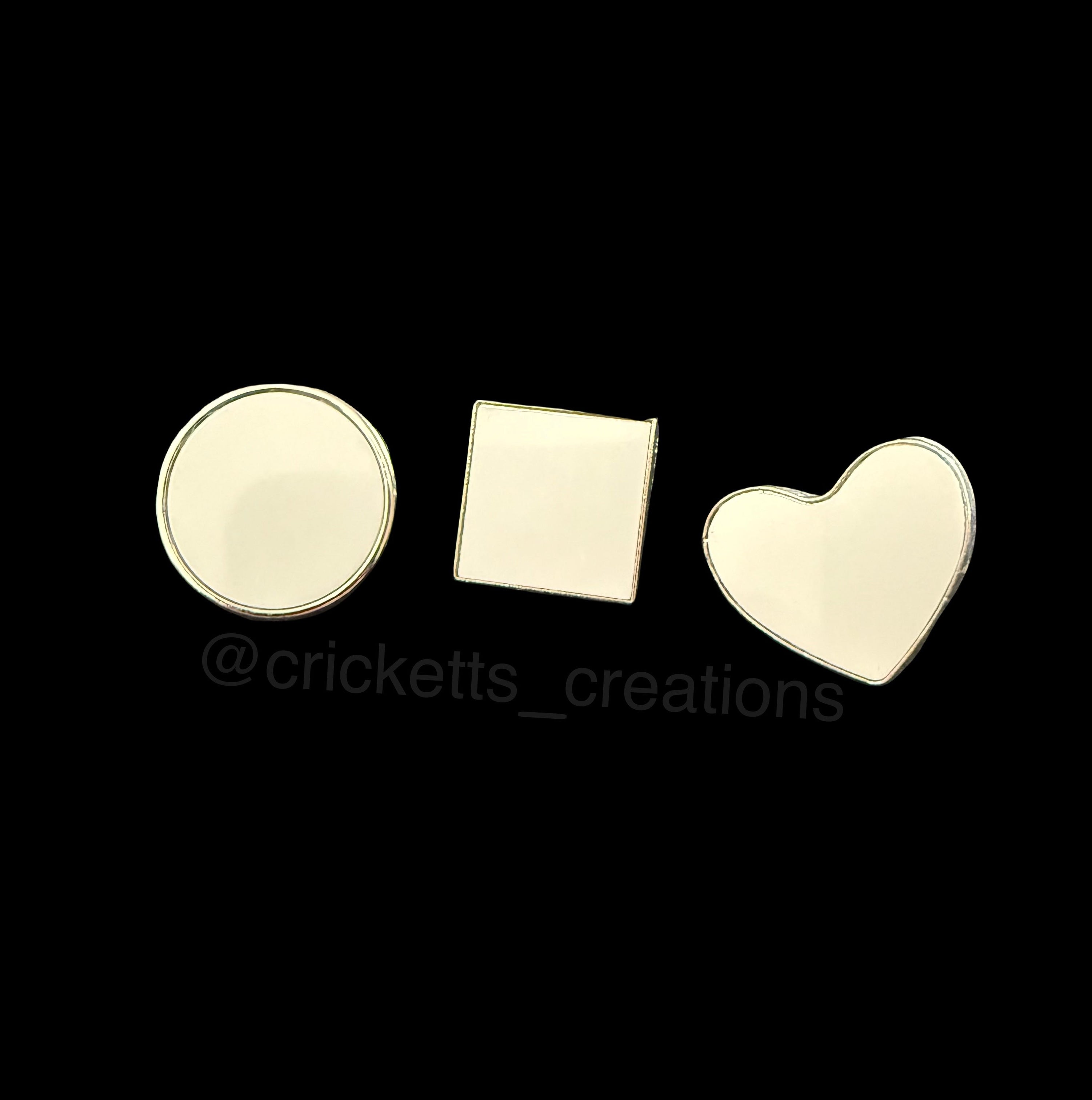 Little Love Collection Pins — Heart, Round & Square