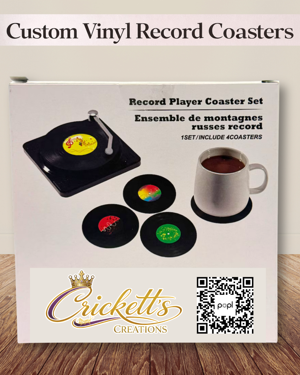 Custom Vinyl Record Coasters