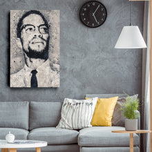 Load image into Gallery viewer, Malcolm X Canvas Art – Civil Rights Geometric Wall Decor
