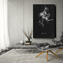 Load image into Gallery viewer, LeBron James Canvas Art – Cigar Lakers Wall Decor
