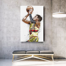Load image into Gallery viewer, Trae Young Canvas Art – Atlanta Hawks Wall Decor
