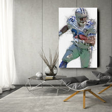 Load image into Gallery viewer, Emmitt Smith Canvas Art – Dallas Cowboys Wall Decor
