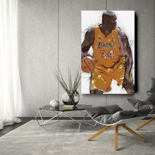 Load image into Gallery viewer, Shaquille O&#39;Neal Canvas Art – Los Angeles Lakers Wall Decor
