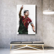 Load image into Gallery viewer, Cristiano Ronaldo Canvas Art – Portugal National Team Wall Decor
