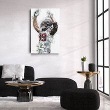 Load image into Gallery viewer, J.J. Watt Canvas Art – Houston Texans Wall Decor
