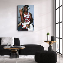 Load image into Gallery viewer, Michael Jordan Smoking Canvas – Chicago Bulls Wall Art Home Decor
