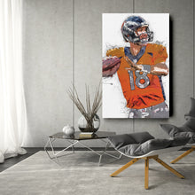 Load image into Gallery viewer, Peyton Manning Canvas Art – Denver Broncos Wall Decor
