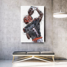 Load image into Gallery viewer, Ja&#39;Marr Chase Bengals Canvas Art – Cincinnati Bengals Wall Decor
