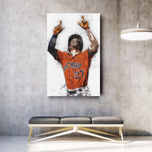 Load image into Gallery viewer, José Altuve Canvas Art - Houston Astros Wall Decor
