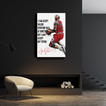 Load image into Gallery viewer, Michael Jordan Canvas Print – Motivational Bulls Quote Wall Art for Sports Fans

