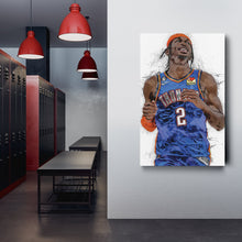 Load image into Gallery viewer, Shai Gilgeous-Alexander Canvas Art – Oklahoma City Thunder Wall Decor
