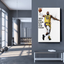 Load image into Gallery viewer, LeBron James Quote Canvas Art – Lakers Wall Decor
