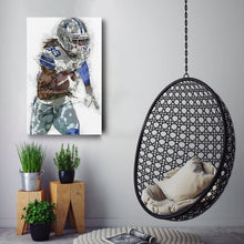 Load image into Gallery viewer, CeeDee Lamb Canvas Art – Dallas Cowboys Wall Decor
