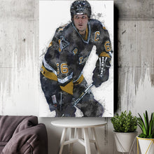 Load image into Gallery viewer, Mario Lemieux Canvas Art – Pittsburgh Penguins Wall Decor
