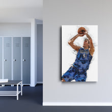 Load image into Gallery viewer, Dirk Nowitzki Canvas Art – Dallas Mavericks Legend Wall Decor
