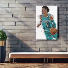 Load image into Gallery viewer, LaMelo Ball Canvas Art – Charlotte Hornets Wall Decor
