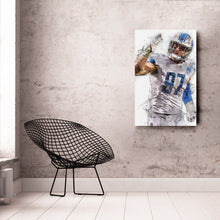 Load image into Gallery viewer, Aidan Hutchinson Canvas Art – Detroit Lions Wall Decor
