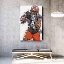 Load image into Gallery viewer, Nick Chubb Canvas Art – Cleveland Browns Wall Decor
