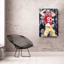 Load image into Gallery viewer, Nick Bosa Canvas Art – 49ers NFL Celebration Wall Decor
