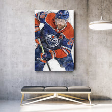 Load image into Gallery viewer, Leon Draisaitl Canvas Art – Edmonton Oilers Wall Decor
