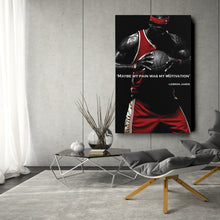 Load image into Gallery viewer, LeBron James Canvas Print – Cleveland Cavaliers Basketball Quote Wall Art Decor
