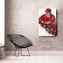 Load image into Gallery viewer, Paul Coffey Canvas Art – Detroit Red Wings Wall Decor
