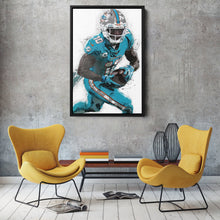 Load image into Gallery viewer, Tyreek Hill Canvas Art – Miami Dolphins Wall Decor
