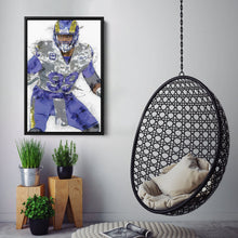 Load image into Gallery viewer, Aaron Donald Canvas Art – Los Angeles Rams Wall Decor

