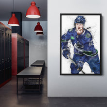 Load image into Gallery viewer, Elias Pettersson Canvas Art – Vancouver Canucks Wall Decor
