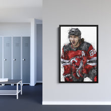 Load image into Gallery viewer, Jack Hughes Canvas Art – New Jersey Devils Wall Decor

