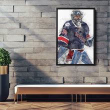 Load image into Gallery viewer, Henrik Lundqvist Canvas Art – New York Rangers Wall Decor
