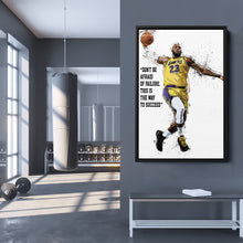 Load image into Gallery viewer, LeBron James Quote Canvas Art – Lakers Wall Decor
