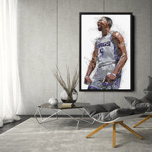Load image into Gallery viewer, De&#39;Aaron Fox Canvas Art – Sacramento Kings Wall Decor

