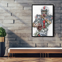 Load image into Gallery viewer, Justin Fields Canvas Art – Ohio State Buckeyes Wall Decor
