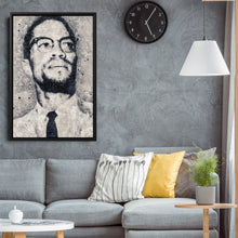 Load image into Gallery viewer, Malcolm X Canvas Art – Civil Rights Geometric Wall Decor

