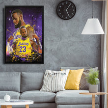 Load image into Gallery viewer, LeBron James Lakers Canvas – NBA Wall Art for Man Cave
