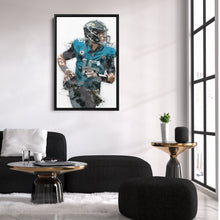 Load image into Gallery viewer, Trevor Lawrence Canvas Art – Jacksonville Jaguars Wall Decor
