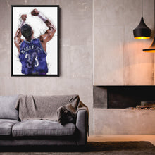 Load image into Gallery viewer, Alonzo Mourning Canvas Art – Charlotte Hornets Wall Decor
