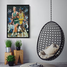 Load image into Gallery viewer, Larry Bird &amp; Magic Johnson Canvas – Lakers vs Celtics Wall Art Print
