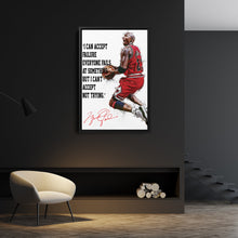 Load image into Gallery viewer, Michael Jordan Canvas Print – Motivational Bulls Quote Wall Art for Sports Fans
