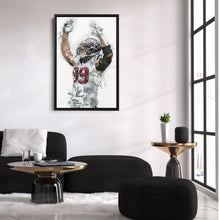 Load image into Gallery viewer, J.J. Watt Canvas Art – Houston Texans Wall Decor
