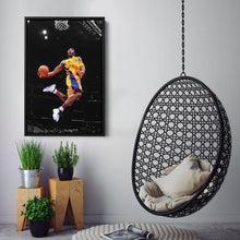 Load image into Gallery viewer, Kobe Bryant Lakers Flying Dunk Canvas Wall Art Decor - NBA Action Art
