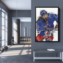 Load image into Gallery viewer, Mika Zibanejad Canvas Art – New York Rangers Wall Decor
