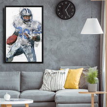 Load image into Gallery viewer, Barry Sanders Canvas Art – Detroit Lions Wall Decor

