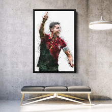 Load image into Gallery viewer, Cristiano Ronaldo Canvas Art – Portugal National Team Wall Decor

