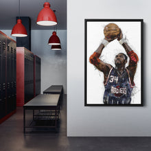 Load image into Gallery viewer, Hakeem Olajuwon Canvas Art – Houston Rockets Wall Decor
