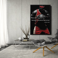 Load image into Gallery viewer, LeBron James Canvas Print – Cleveland Cavaliers Basketball Quote Wall Art Decor
